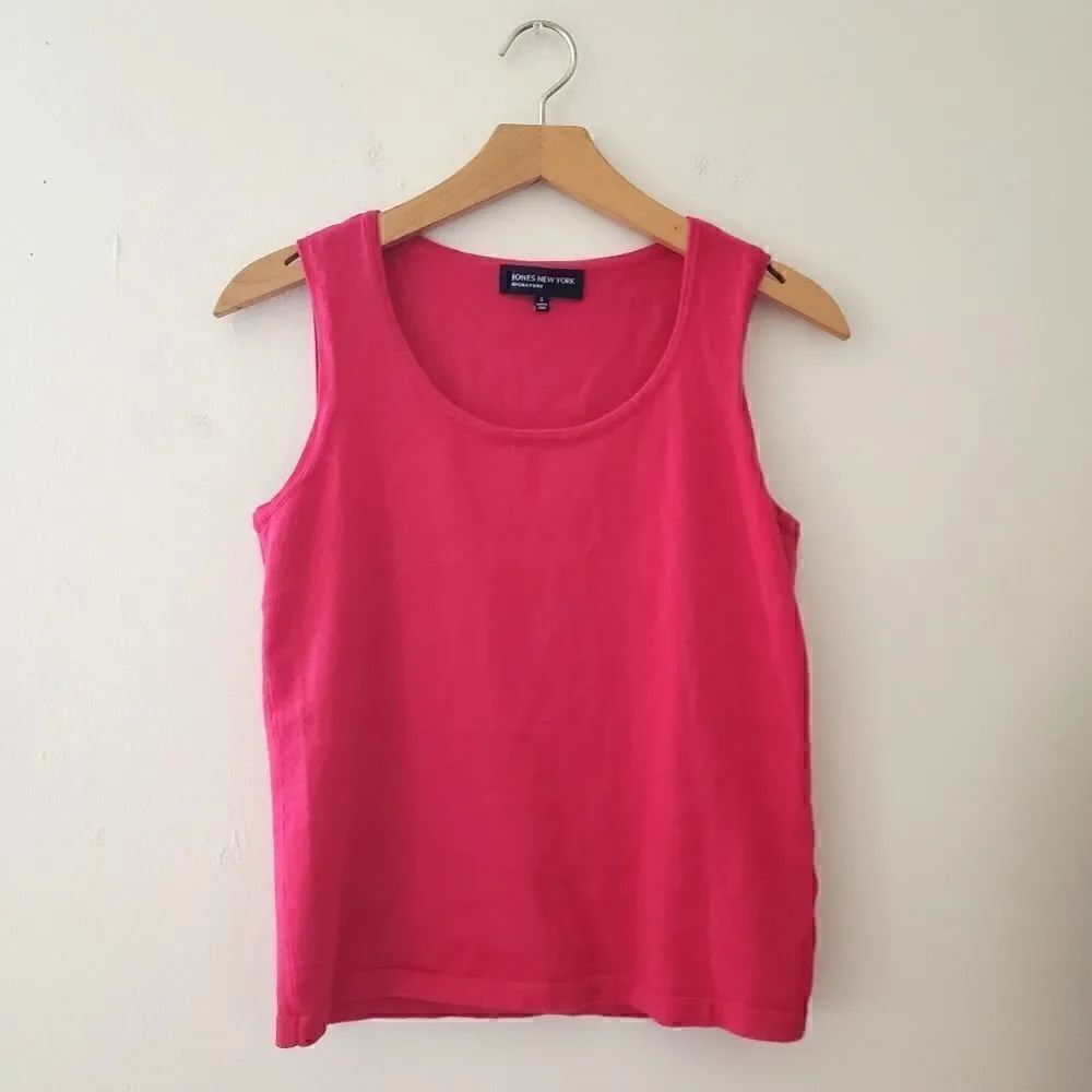 Jones New York Signature Knit Tank Pink S